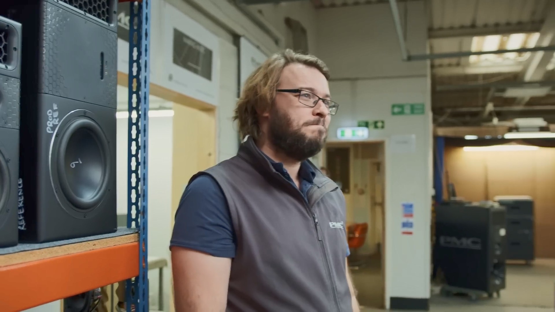 A photo of PMC's co-CEO Tom Loader at PMC's factory in North London