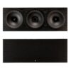 Fyne Audio F502E LCR – ultimate centre channel speaker with IsoFlare driver shown with and without protective grilles.