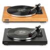 Rekkord Audio F400 turntable – Cherry Wood Veneer and Satin Black Finishes
