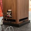 Fyne Audio F502S in Natural Walnut finish – speaker terminals on the rear panel
