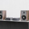 Gold Note A3 EVO II speakers. Hi-Fi system with streaming amplifier IS-10