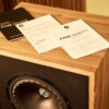 Fyne Audio Vintage Classic X floorstanding loudspeaker in detail with documents and manual