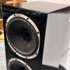 Fyne Audio F502S in Piano Gloss Black finish – close-up of the IsoFlare driver