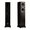 Fyne Audio F501S in Black Oak finish – front and rear views