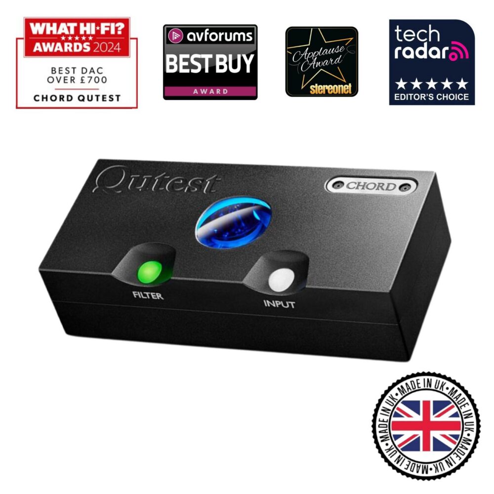 Main image of the compact premium DAC Chord Electronics Qutest with awards. Made in Britain