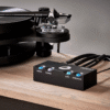 Chord Electronics Huei phono stage connected to a vinyl turntable