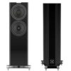 Fyne Audio F703 speakers in Piano Gloss Black finish – front and rear panels.