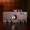 Top view of the premium Chord Electronics Huei phono stage with signature window and logo