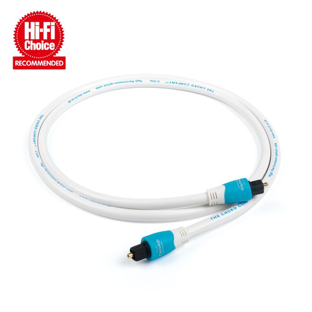 Chord Company C-lite Toslink cable with Hi-fi Chpice award logo