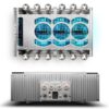 Chord Electronics Ultima 2 mono 750W power amplifiers – top view and rear panel