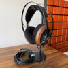Detachable cables connecting to the Meze Audio 109 Pro headphones via dual 3.5mm jacks