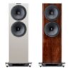 Fyne Audio F704SP IsoFlare speaker – different finishes – Piano Gloss White and Walnut