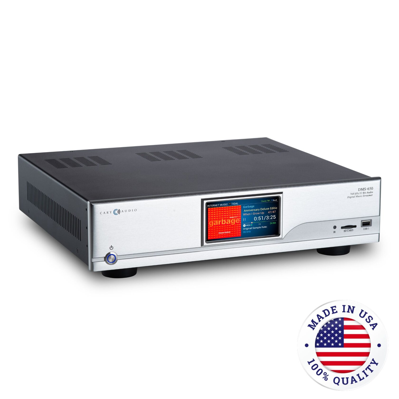 Main image of the Cary Audio DMS-650 streaming dac. Made in the USA.