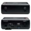 Side view of Mojo 2 headphone amp DAC with dual headphone outputs and USB-C input port