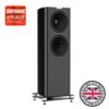 Main image of the Fyne Audio F704 premium floorstanding speakers with awards. Made in the UK.