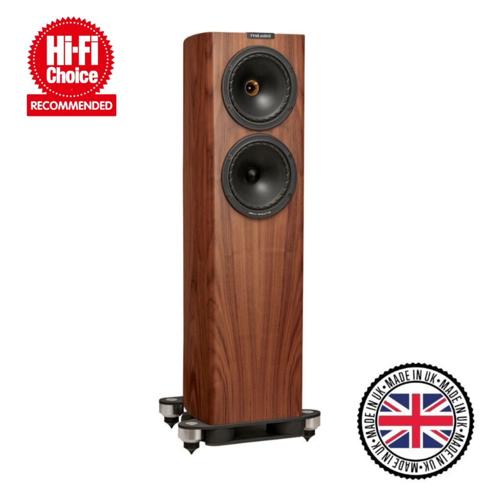 Main image of the Fyne Audio F702SP High End floorstanding speakers with What Hi-Fi? award. Made in the UK.