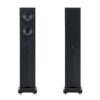 Fyne Audio F55E – speakers with IsoFlare driver shown with and without protective grilles.