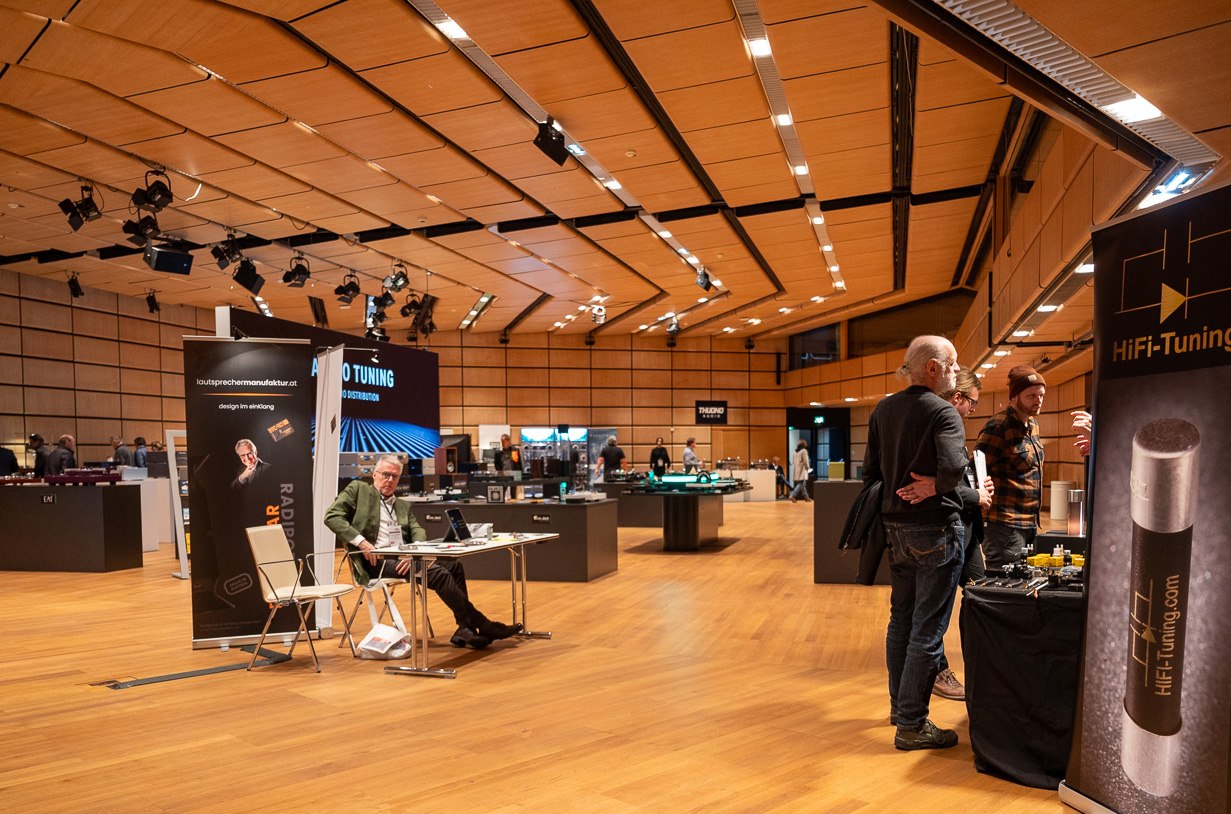 One of the halls in the Austria Center Vienna Exhibition grounds during Fine Audio Show Vienna 2023
