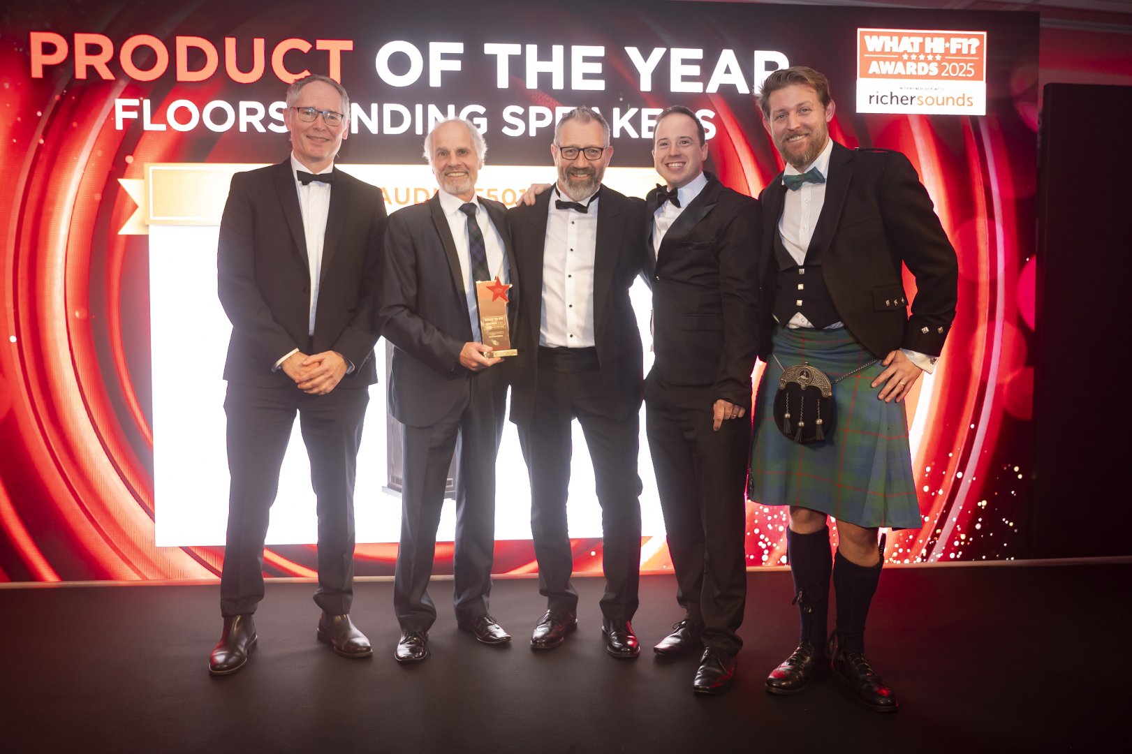 The winning team from Fyne Audio!