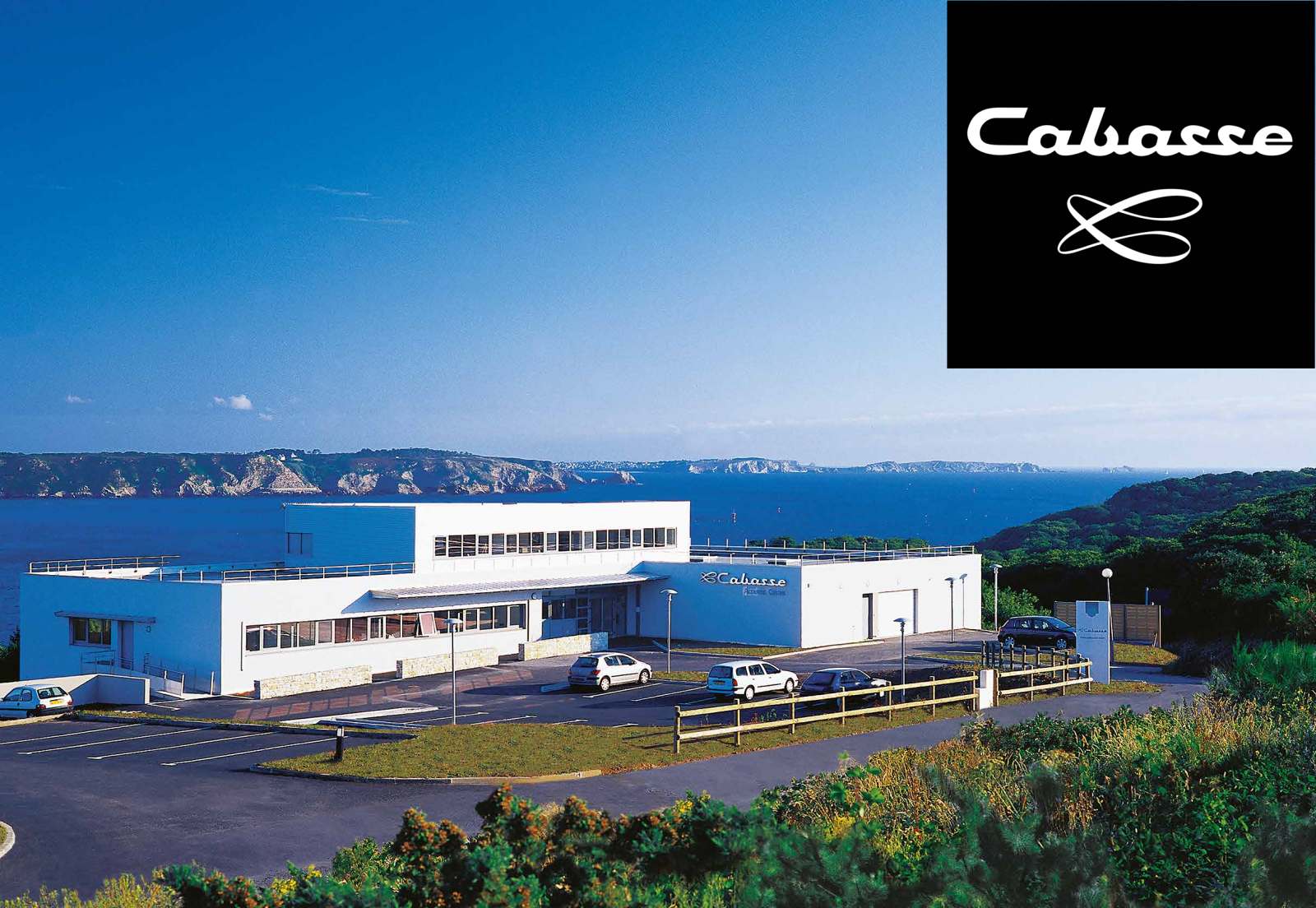 Cabasse SA HQ and R&D in Bretagne, France. With logo