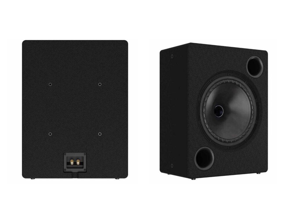 Fyne Audio Home Theatre Monitor skaļruņi – priekšējais un aizmugurējais panelis