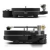 Acoustic Signature Merlin NEO turntable in black finish. Front view.