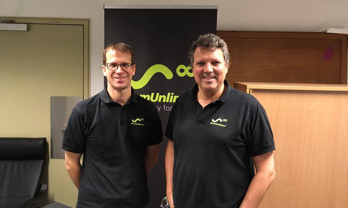 StreamUnlimited CTO Markus Rutz and CEO Frits Wittgrefe pictured in the company's offices in Vienna