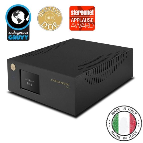 Gold Note PH-5 – affordable compact phono stage with award logos