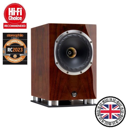 Main image of the Fyne Audio F500SP premium standmount speakers with awards. Made in the UK.